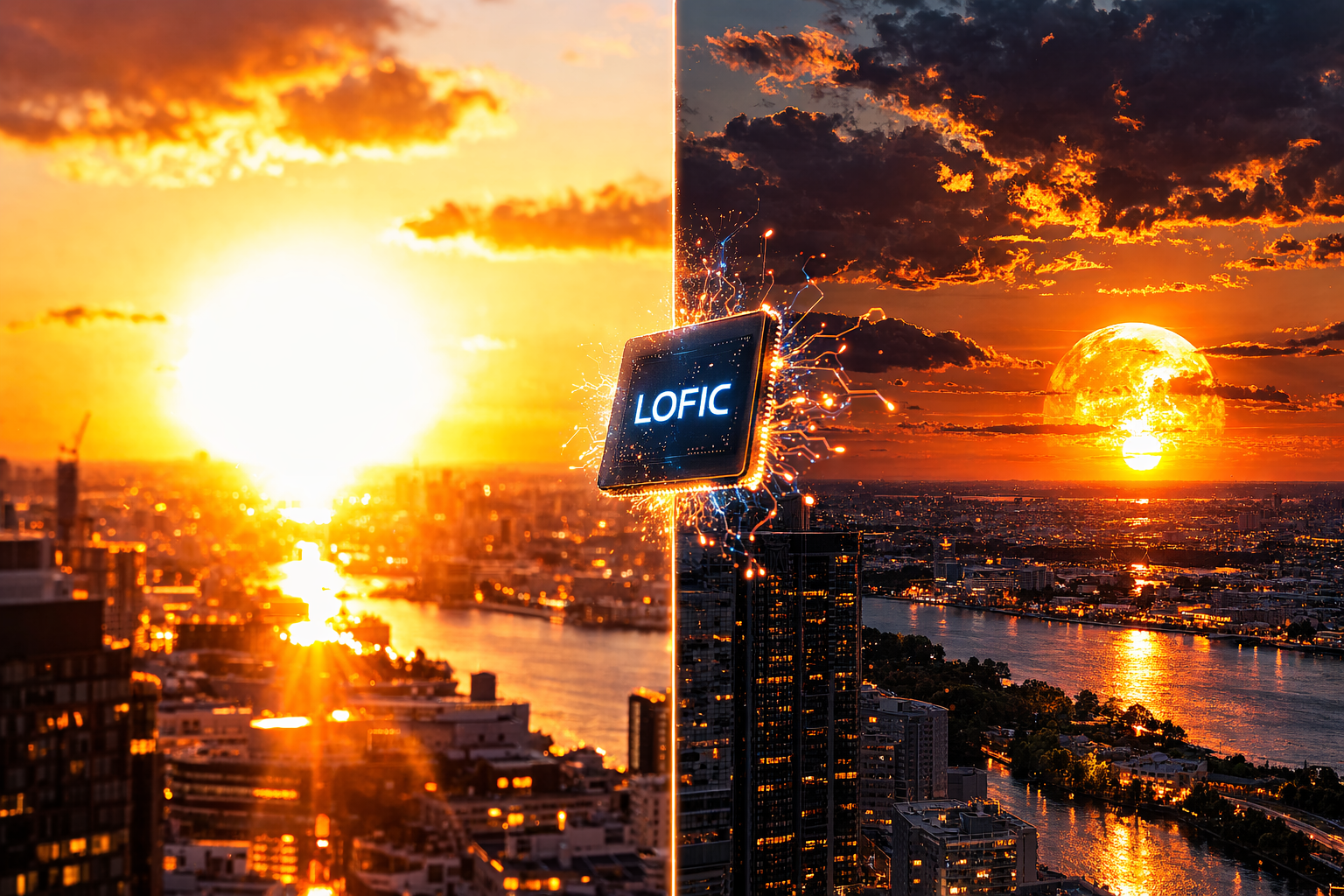 LOFIC: Das Ende überbelichteter Highlights Vergleich eines überbelichteten Bildes mit einem perfekten HDR-Bild, ermöglicht durch einen LOFIC-Sensor.